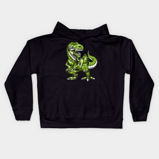 Futuristic T-Rex Dinosaur Robot Kids Hoodie